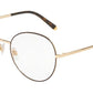 DOLCE & GABBANA DG1313 Round Eyeglasses  1320-GOLD/MATTE BROWN 54-17-140 - Color Map brown