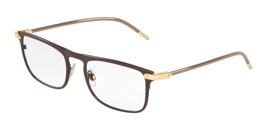 DOLCE & GABBANA DG1315 Rectangle Eyeglasses  1315-MATTE BROWN 53-19-145 - Color Map brown