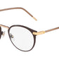 DOLCE & GABBANA DG1318 Phantos Eyeglasses  1315-MATTE BROWN/GOLD 50-21-145 - Color Map brown