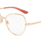 DOLCE & GABBANA DG1320 Butterfly Eyeglasses  1298-PINK GOLD 57-16-140 - Color Map pink