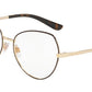 DOLCE & GABBANA DG1320 Butterfly Eyeglasses  1320-GOLD/MATTE BROWN 57-16-140 - Color Map brown