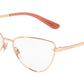 DOLCE & GABBANA DG1321 Irregular Eyeglasses  1298-PINK GOLD 58-15-140 - Color Map pink