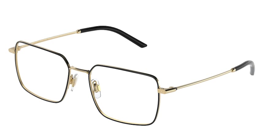 DOLCE & GABBANA DG1336 Rectangle Eyeglasses  1311-GOLD/MATTE BLACK 56-18-145 - Color Map black