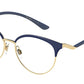 DOLCE & GABBANA DG1337 Phantos Eyeglasses  1337-GOLD/BLUE 53-16-145 - Color Map blue
