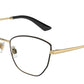 DOLCE & GABBANA DG1340 Butterfly Eyeglasses  1311-GOLD/MATTE BLACK 56-17-140 - Color Map black