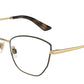 DOLCE & GABBANA DG1340 Butterfly Eyeglasses  1320-GOLD/MATTE BROWN 56-17-140 - Color Map brown