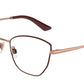 DOLCE & GABBANA DG1340 Butterfly Eyeglasses  1351-PINK GOLD/BORDEAUX 56-17-140 - Color Map bordeaux
