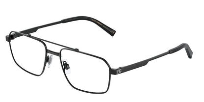 DOLCE & GABBANA DG1345 Rectangle Eyeglasses  1106-MATTE BLACK 56-18-145 - Color Map black