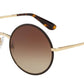 DOLCE & GABBANA DG2155 Round Sunglasses  132013-MATTE BROWN 56-20-140 - Color Map brown