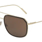 DOLCE & GABBANA DG2165 Square Sunglasses  488/73-BROWN/PALE GOLD 58-17-140 - Color Map brown