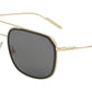 DOLCE & GABBANA DG2165 Square Sunglasses  488/81-BLACK/PALE GOLD 58-17-140 - Color Map black