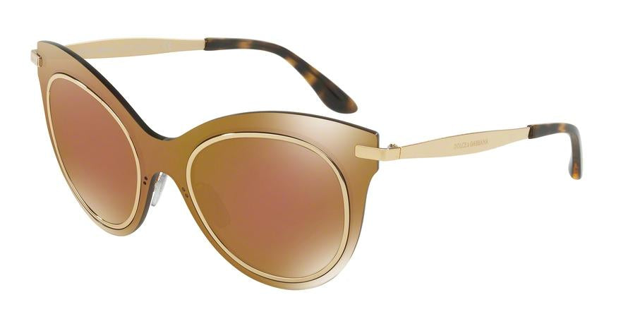 DOLCE & GABBANA DG2172 Butterfly Sunglasses  02/F9-BROWN MIRROR BRONZE 51-20-140 - Color Map brown
