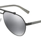 DOLCE & GABBANA DG2189 Pilot Sunglasses  01/6G-MATTE GUNMETAL/BLACK 61-14-140 - Color Map black