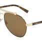 DOLCE & GABBANA DG2189 Pilot Sunglasses  132083-MATTE BROWN/PALE GOLD 61-14-140 - Color Map brown