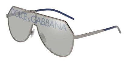 DOLCE & GABBANA DG2221 Pilot Sunglasses  04/N-GUNMETAL 38-138-145 - Color Map gunmetal
