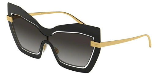 DOLCE & GABBANA DG2224 Cat Eye Sunglasses  12688G-GOLD/BLACK 34-134-140 - Color Map black