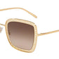 DOLCE & GABBANA DG2225 Square Sunglasses  02/13-GOLD 52-26-145 - Color Map gold