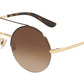 DOLCE & GABBANA DG2237 Round Sunglasses  132013-GOLD/MATTE BROWN 54-19-140 - Color Map brown