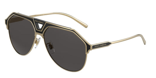 DOLCE & GABBANA DG2257 Pilot Sunglasses  133487-GOLD/MATTE BLACK 60-13-150 - Color Map gold