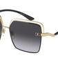 DOLCE & GABBANA DG2268 Square Sunglasses  13348G-GOLD/BLACK 59-15-140 - Color Map gold