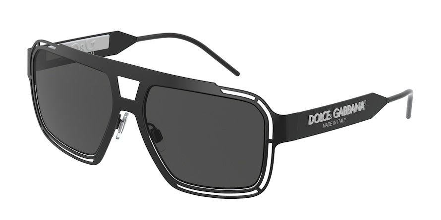 DOLCE & GABBANA DG2270 Square Sunglasses  327687-MATTE BLACK 57-17-140 - Color Map black