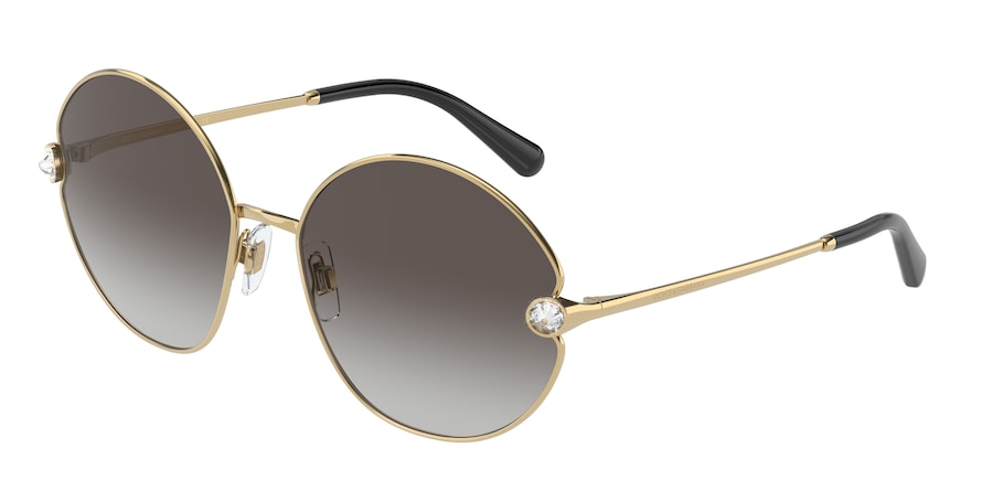 DOLCE & GABBANA DG2282B Round Sunglasses  02/8G-GOLD 59-17-140 - Color Map gold
