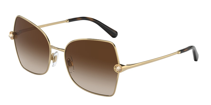 DOLCE & GABBANA DG2284B Butterfly Sunglasses  02/13-GOLD 57-18-140 - Color Map gold