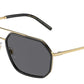 DOLCE & GABBANA DG2285 Pilot Sunglasses  02/81-GOLD/BLACK 60-15-145 - Color Map black