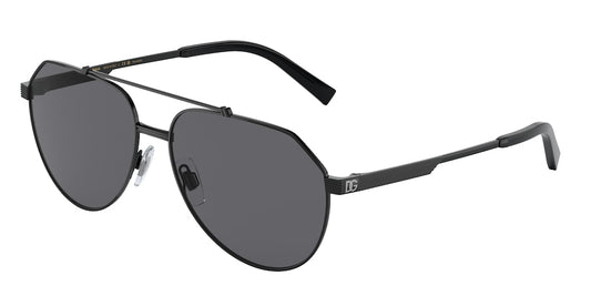 DOLCE & GABBANA DG2288 Pilot Sunglasses  110681-MATTE BLACK 59-15-145 - Color Map black