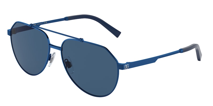 DOLCE & GABBANA DG2288 Pilot Sunglasses  132755-BLUE 59-15-145 - Color Map blue
