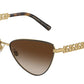 DOLCE & GABBANA DG2290 Butterfly Sunglasses  132013-GOLD/MATTE BROWN 60-15-140 - Color Map brown
