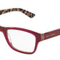 DOLCE & GABBANA ENCHANTED BEAUTIES DG3208 Rectangle Eyeglasses  2882-TOP OPAL BORDEAUX/LEO 52-17-140 - Color Map bordeaux
