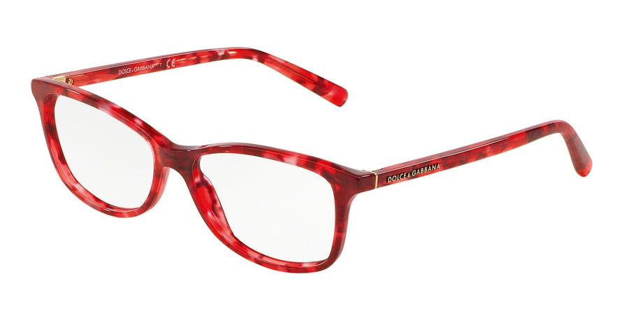 DOLCE & GABBANA DG3222 Rectangle Eyeglasses  2923-RED MARBLE 52-15-140 - Color Map red