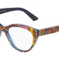 DOLCE & GABBANA DG3246 Cat Eye Eyeglasses  3036-TOP HANDCART/BLUE 51-18-140 - Color Map blue