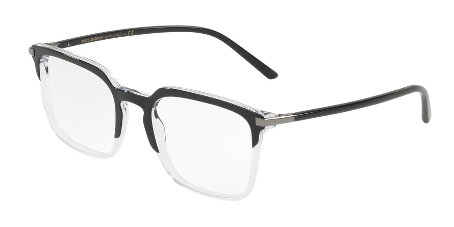 DOLCE & GABBANA DG3283 Square Eyeglasses  675-TOP BLACK ON CRYSTAL 53-20-145 - Color Map black