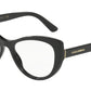 DOLCE & GABBANA DG3285F Cat Eye Eyeglasses  501-BLACK 54-17-140 - Color Map black