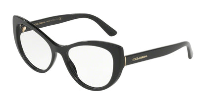 DOLCE & GABBANA DG3285F Cat Eye Eyeglasses  501-BLACK 54-17-140 - Color Map black