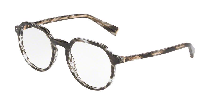 DOLCE & GABBANA DG3297 Irregular Eyeglasses  3220-STRIPED GREY 50-20-140 - Color Map grey