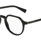 DOLCE & GABBANA DG3297 Irregular Eyeglasses  501-BLACK 50-20-140 - Color Map black