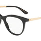 DOLCE & GABBANA DG3316F Cat Eye Eyeglasses  501-BLACK 52-18-140 - Color Map black
