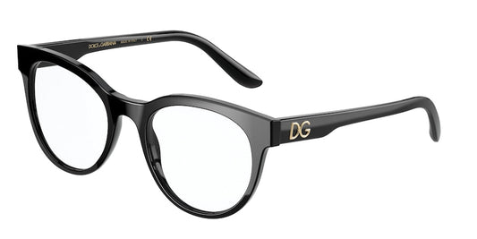 DOLCE & GABBANA DG3334F Phantos Eyeglasses  501-BLACK 52-20-145 - Color Map black