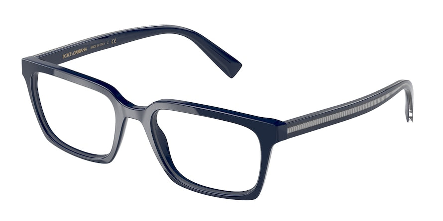 DOLCE & GABBANA DG3337F Rectangle Eyeglasses  3280-BLUE 55-19-145 - Color Map blue