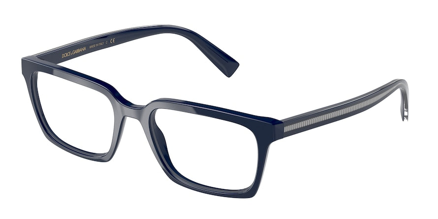 DOLCE & GABBANA DG3337 Rectangle Eyeglasses  3280-BLUE 55-19-145 - Color Map blue