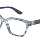 DOLCE & GABBANA DG3343F Pillow Eyeglasses  3320-HAVANA TRANSPARENT BLUE 55-16-140 - Color Map blue