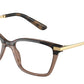 DOLCE & GABBANA DG3345 Rectangle Eyeglasses  3256-HAVANA/TRANSPARENT BROWN 52-17-140 - Color Map havana