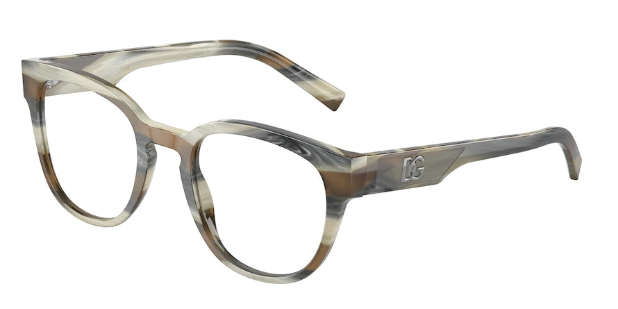 DOLCE & GABBANA DG3350 Phantos Eyeglasses  3390-GREY HORN 51-22-145 - Color Map grey