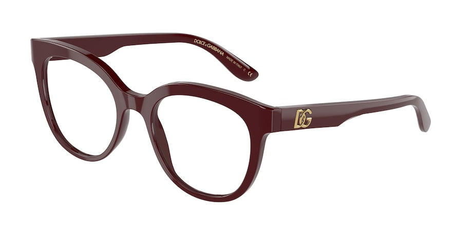 DOLCE & GABBANA DG3353 Phantos Eyeglasses  3091-BORDEAUX 51-19-140 - Color Map bordeaux