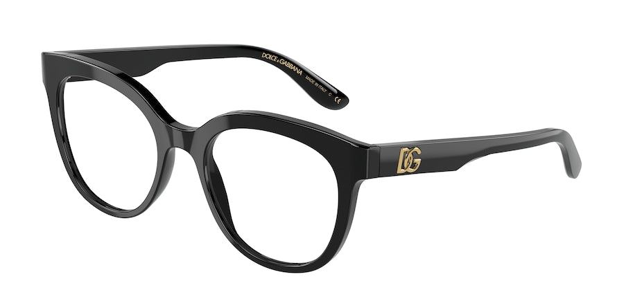 DOLCE & GABBANA DG3353 Phantos Eyeglasses  501-BLACK 51-19-140 - Color Map black