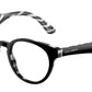 DOLCE & GABBANA DG3361 Round Eyeglasses  3372-TOP BLACK ON ZEBRA 50-20-145 - Color Map black