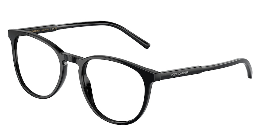 DOLCE & GABBANA DG3366F Phantos Eyeglasses  501-BLACK 54-20-145 - Color Map black